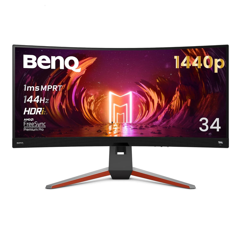 BenQ MOBIUZ EX3410R Curved Gaming Monitor 34" 2K 1440p 144Hz 1ms w/Remote | HD