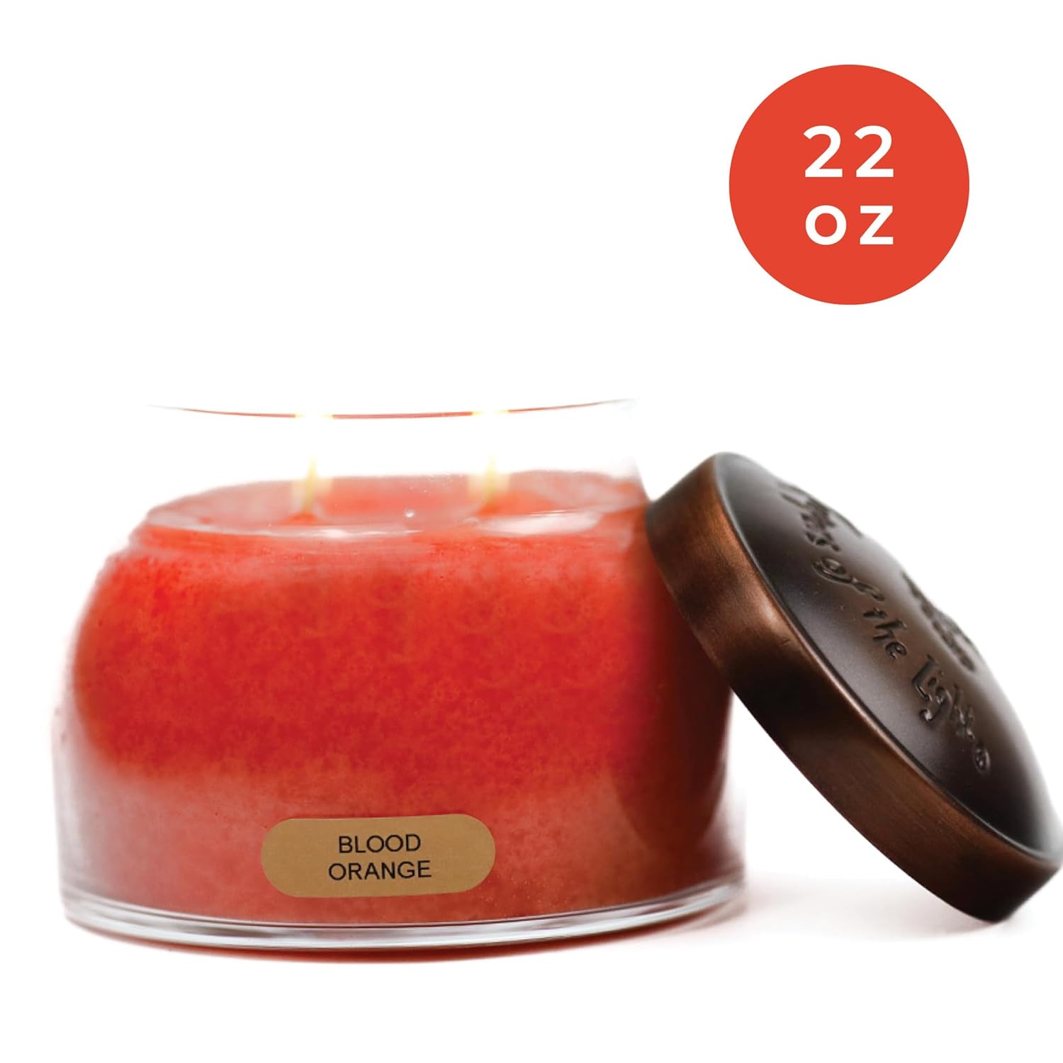 A Cheerful Giver - Blood Orange - 22oz Mama Scented Candle Jar with Lid - Keepers of The Light - 125 Hours of Burn Time, Gift for Women, Red