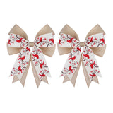 2 Pcs Large Red Cardinal With Berry Bow 10.8 X 8.8 Inch Birdhouse Red Ribbon Tree Topper Bows For Baby Shower Party Holiday Gift Wrapping Basket Ornaments Bunting Diy Crafts (Cardinal)