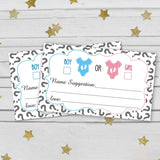 50 Gender Reveal Party Voting Cards - Boy Or Girl, Gender Reveal Vote Cards, Baby Shower Game Card, Gender Reveal Party Supplies.