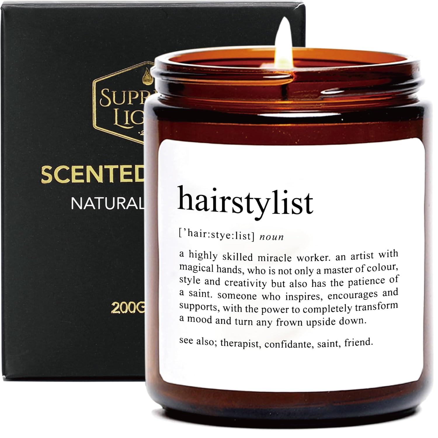 Funny Gifts For Hairstylist, Cool Hairdresser Candle For Women, Thank You Gifts For Hairstylist, Hair Dresser Gift Idea, Sandalwood Rose Scented Candle