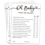 True Or False Baby Shower Game 30Pcs & 1Pcs Answer Cards, Baby Shower Game Cards For Boy Girl, Gender Neutral Party Games Activities/Bb003