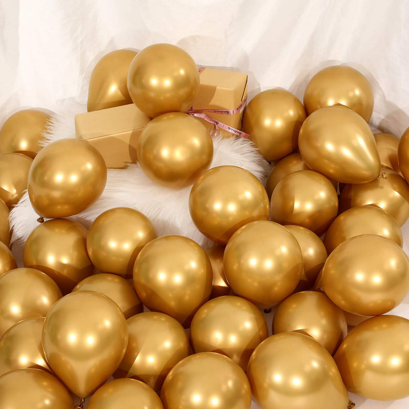 100 Pieces 5 Inch Metallic Balloons Decorative Latex Balloons For Birt