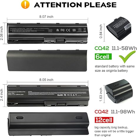 HP MU06 MU09 Replacement Laptop Battery 593553 001 593554 001