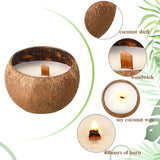 2 Pcs Coconut Candle Coconut Shell Candle Beach Candles Friendly Christmas Gift Hawaii Tropical Decor With Natural Coconut Shell For Home Room Decor, 3.94 X 2.76 Inch(Lavender Flavor)