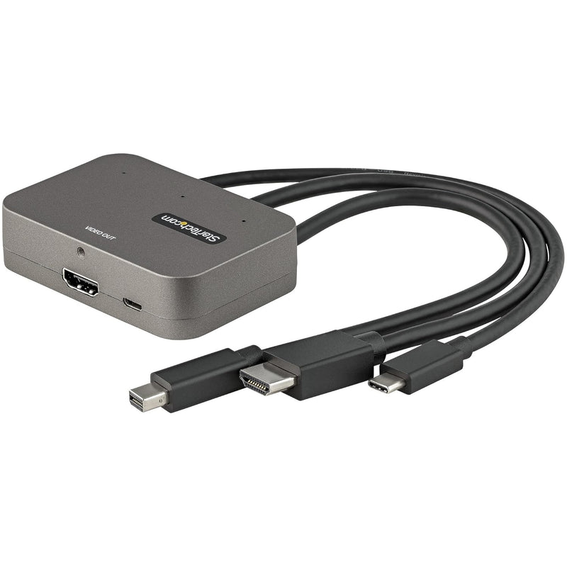 3-In-1 Multiport To Hdmi Adapter - 4K 60Hz Usb-C, Hdmi Or Mini Displayport To