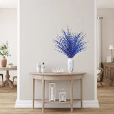 10 Pcs 29.5’’ Long Artificial Jasmine Flowers Tall Fake Flower Bouquet Faux Jasmine Plants Dry Branches For Wedding Home Party Office Hotel Restaurant Kitchen Decoration?Blue?