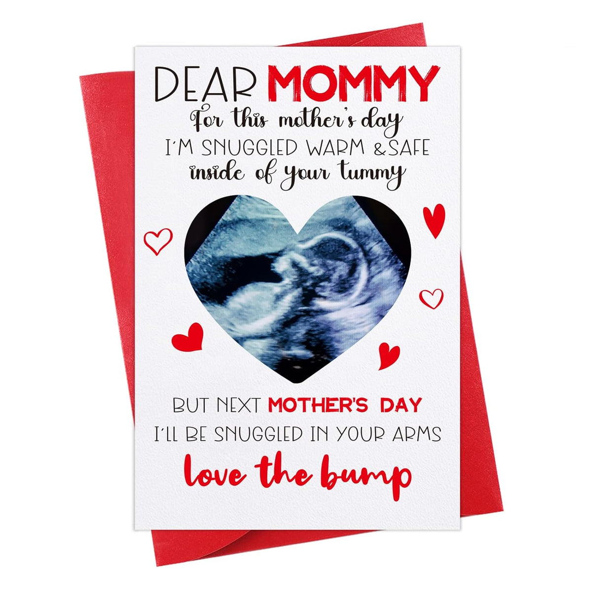 Happy First Mothers Day Card - Funny Mom To Be Mothers Day Card With Envelope Photo Insert Happy Gift Pregnancy Gift For Expecting Mom