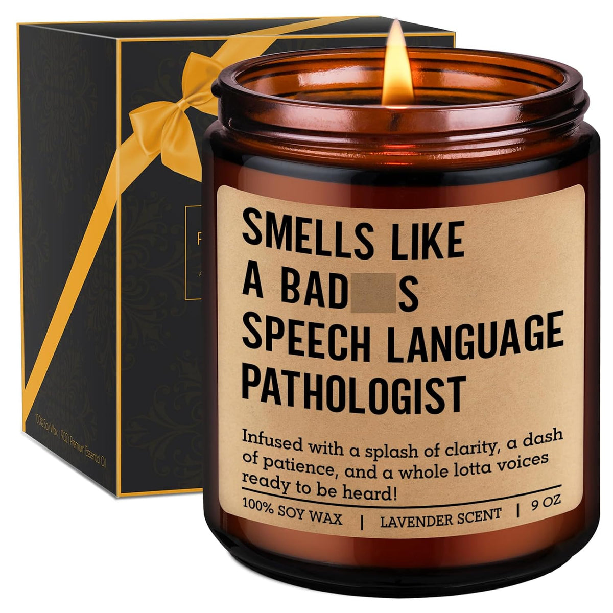 Candle, Speech Language Pathologist Gifts, Slp Gifts - Therapy Appreciation Present For Speech Therapist, Pathologist, Teacher - Valentines, Birthday, Graduation Ideas For Slp Student, Women, Men