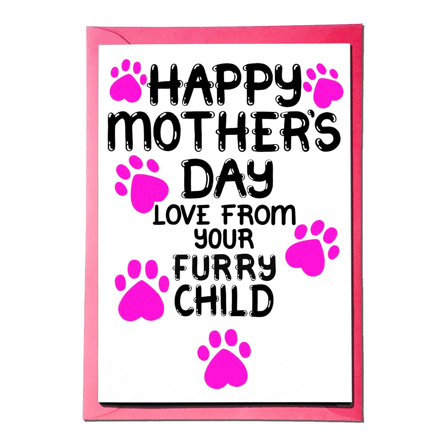 Mother'S Day Card From Furry Child, Dog, Cat Mothers Day Card For Pet, Puppy, Kitty Mom, Mommy