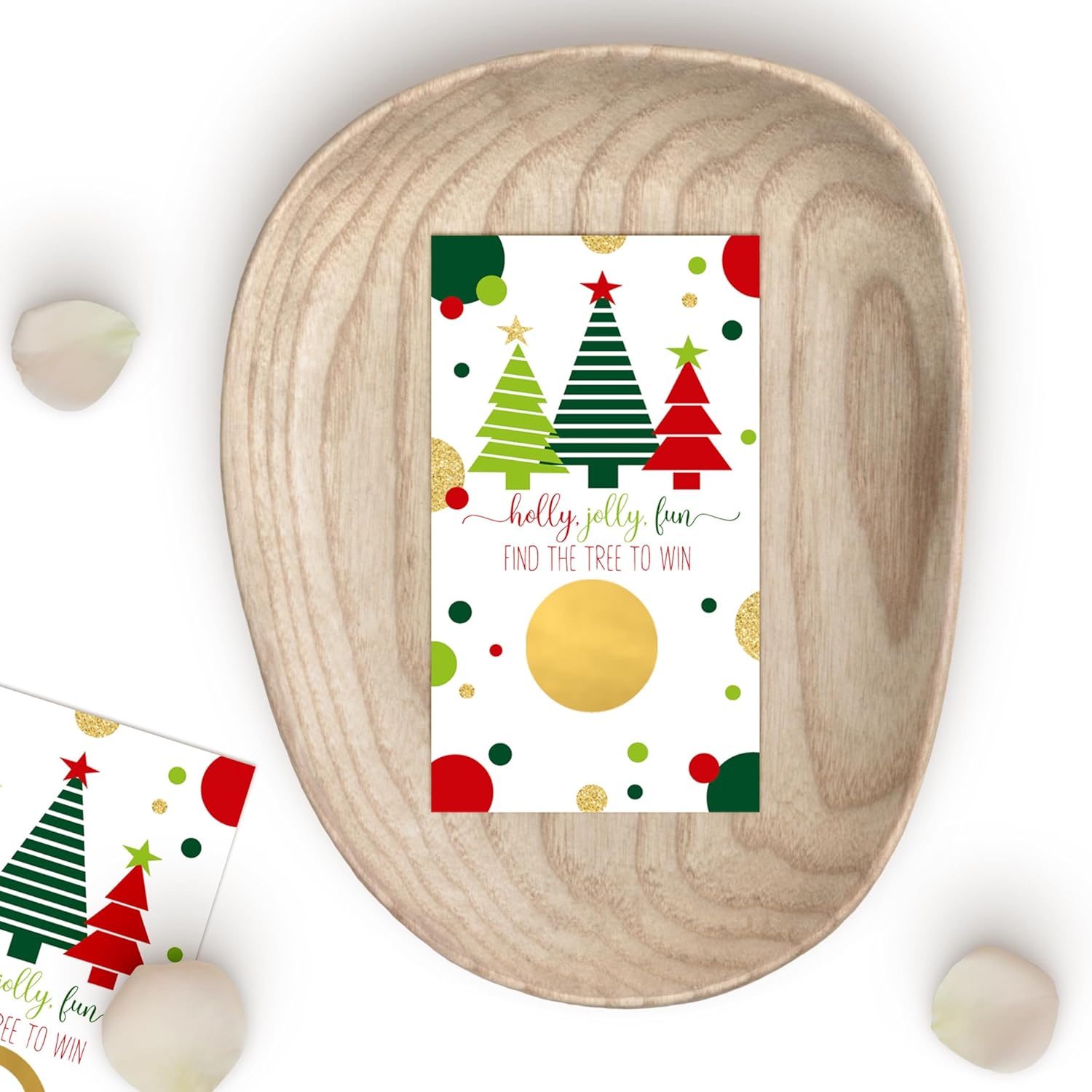 Festive Tree Scratch-Off Cards Holiday Party Games, Christmas Events, Prize Drawings