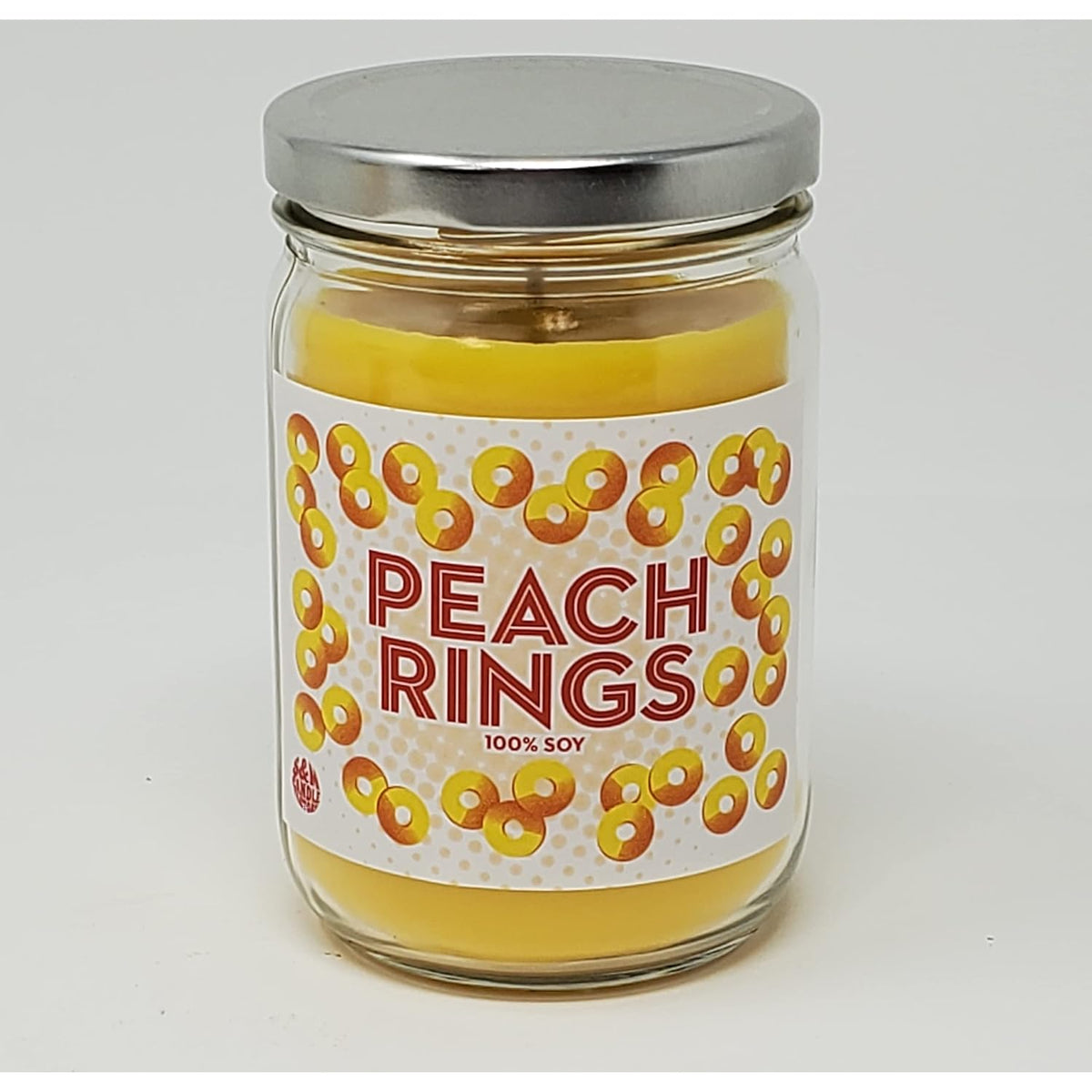 Peach Ring Candle ~ Candy Scented ~Scented Soy Wax 12Oz ~ Long Burn Time ~ Made In Usa (12 Oz, Peach)