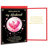 Happy Valentines Day Card For Husband From Wife Romantic Valentine'S Card Gift For Him Men With Envelope 5X7 Inch Heart Balloon Message Insde