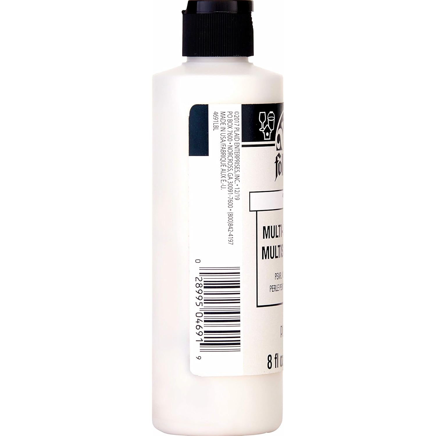 FolkArt Multi-Surface Acrylic Craft Paint, 8 oz, Pearl White