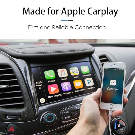 Apple CarPlay USB A to Lightning Fast Charging Cable for iPhone 14 13 12 11 iPad