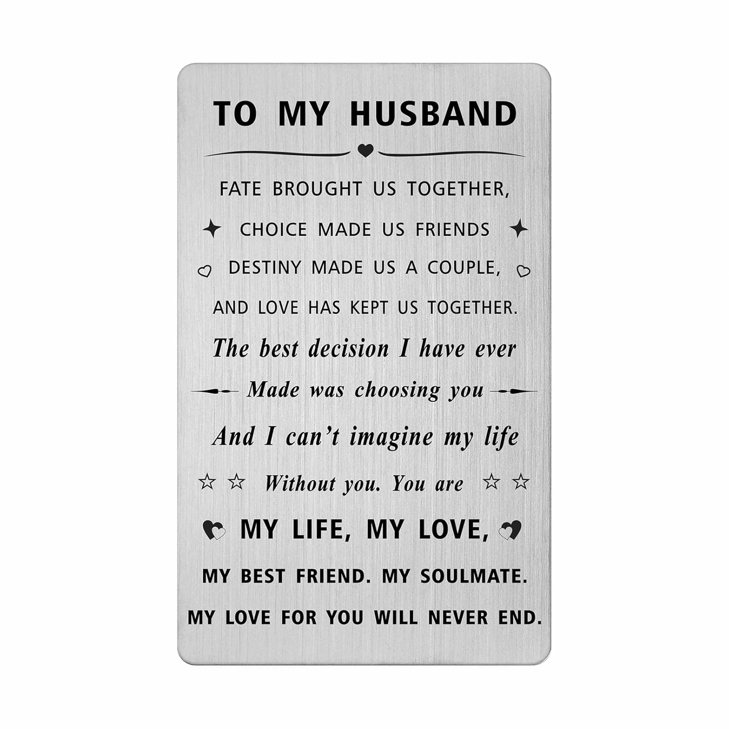 Husband Valentines Day Card From Wife, Personalized I Love My Husband Birthday Gift Ideas, Mens Fathers Day Anniversary Card For Him