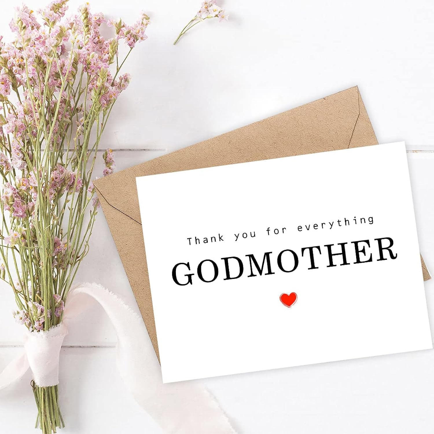 Thank You For Everything Godmother Card - Thank You Card - Godmother Card - Mother'S Day Card - Card For Her - Greeting Card For Birthday- Anniversary - Note Card - Thank You For Everything Card