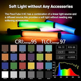 PavoTube II 6C LED RGB Tube Light Portable Handheld Photography Stick with Wireless Control