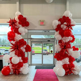 Red And White Balloons Garland Arch Kit, 134Pcs Red Balloon And White Balloons For Mother'S Day, Valentine'S Day, Birthday, Wedding, Christmas Party Decorations