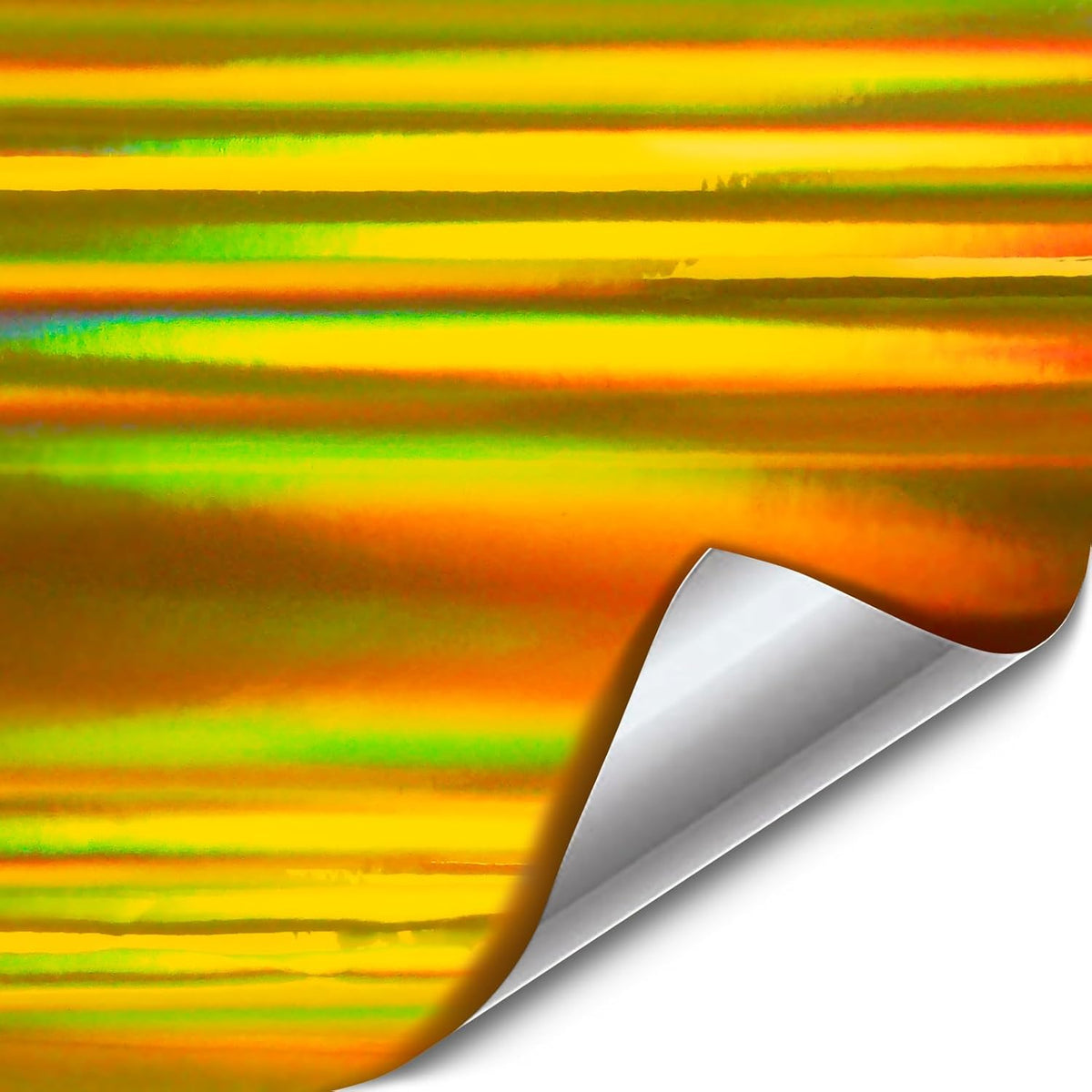 Holographic Chrome Gold Vinyl Wrap Diy Air-Release Adhesive Film 1Ft X 5Ft