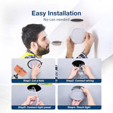 24 Pack 6 Inch LED Recessed Ceiling Lights 12W 1050LM 5CCT Dimmable Canless