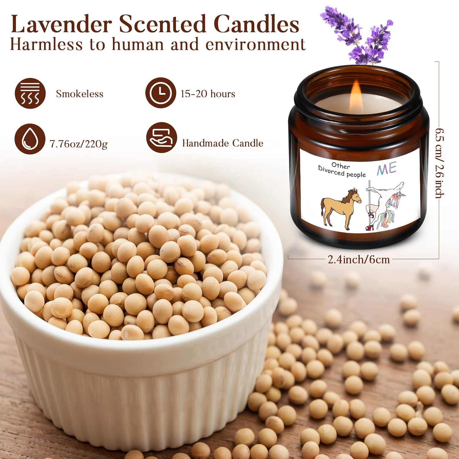 3 Pcs Divorce Lavender Scented Candle Gifts For Women Funny Scented Candles Pocket Hug Token And Pu Leather Keychain Breaking Up Gifts For Friends Sister Coworker Men Female (Classic)