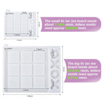 Large Tic Tac Toe Resin Mold 2Pcs, Tic Tac Toe Molds For Resin Casting, Large Epoxy Resin Silicone Molds For Diy Tabletop Board Game,Travel Game