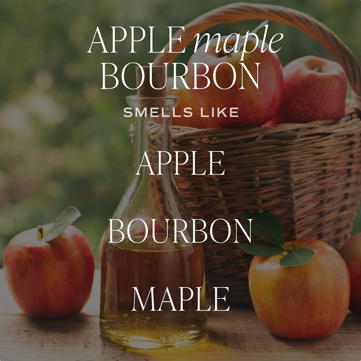 Autumn Candle For Home, Scented - Apple Maple & Bourbon - Long Lasting 70 Hours Burn Time Candle Soy Wax - Decorative Candles Scented For Fall - Designed In Usa 15Oz