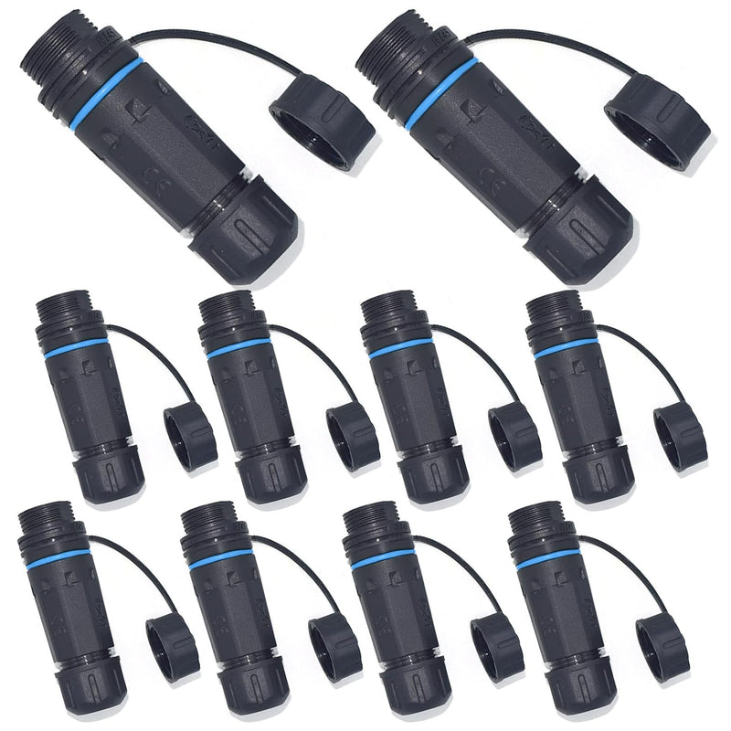 5Pcs Shielded Rj45 Waterproof Panel Mount Connector Ip68 Cat5/5E/6 8P8C Ethern