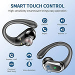 Wireless Earbuds, 2024 Bluetooth 5.3, 50H Playtime, ENC Mic, IP7, Earhooks, LED