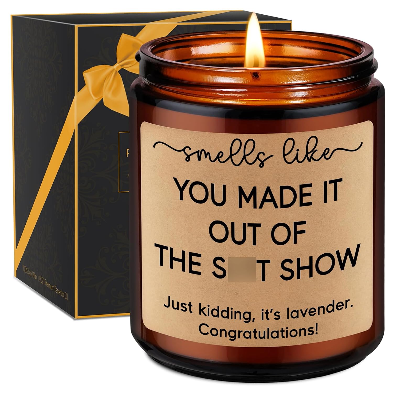 You Made It Candle - Congratulations, Retirement, New Beginnings Gifts For Women Men - Quit Job, New Job Gifts For Her Him - Coworker Leaving, Farewell Presents For Coworkers, Work Friends