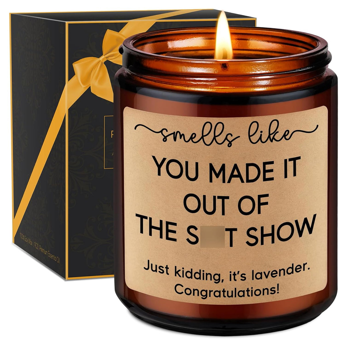 You Made It Candle - Congratulations, Retirement, New Beginnings Gifts For Women Men - Quit Job, New Job Gifts For Her Him - Coworker Leaving, Farewell Presents For Coworkers, Work Friends