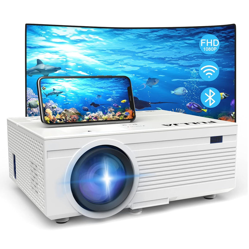 1080P Hd Mini Wifi Projector Bluetooth Video Projector - 2022 Upgraded Portabl