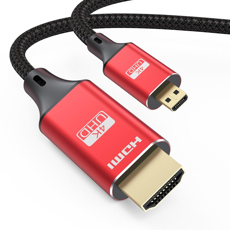 Micro Hdmi To Hdmi Cable 3.3Ft, 4K Hdmi To Micro Hdmi Cable High Speed Micro H