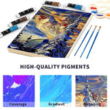 Acrylic Paint Set For Pumpkin Painting, 16 Colors Painting Supplies For Canvas Wood Fabric Ceramic Crafts, Non Toxic&Rich Pigments For Beginners