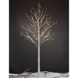 LIGHTSHARE 8 Feet 132L LED Birch Tree Lights, Warm White, for Holiday Party and Christmas Decoration, Indoor and Outdoor Use