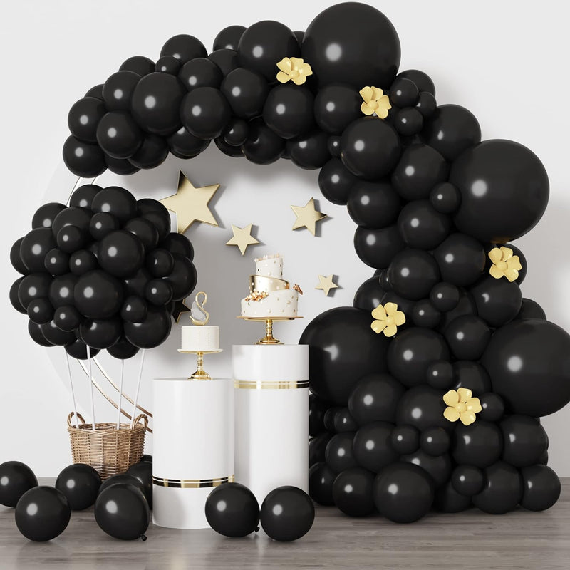 129Pcs Black Balloons Latex Balloons Different Sizes 18 12 10 5 Inch P