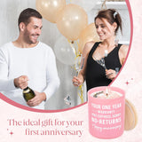 1 Year Anniversary Candle Gifts For Boyfriend Girlfriend, Unique 1Th One Year Wedding Anniversary Romatic Gifts For Couples Wife Husband, Handmade Lavender Scented Candle 10Oz