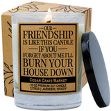 Our Friendship Is Like This Candle, Lavender Scented 100% Soy
