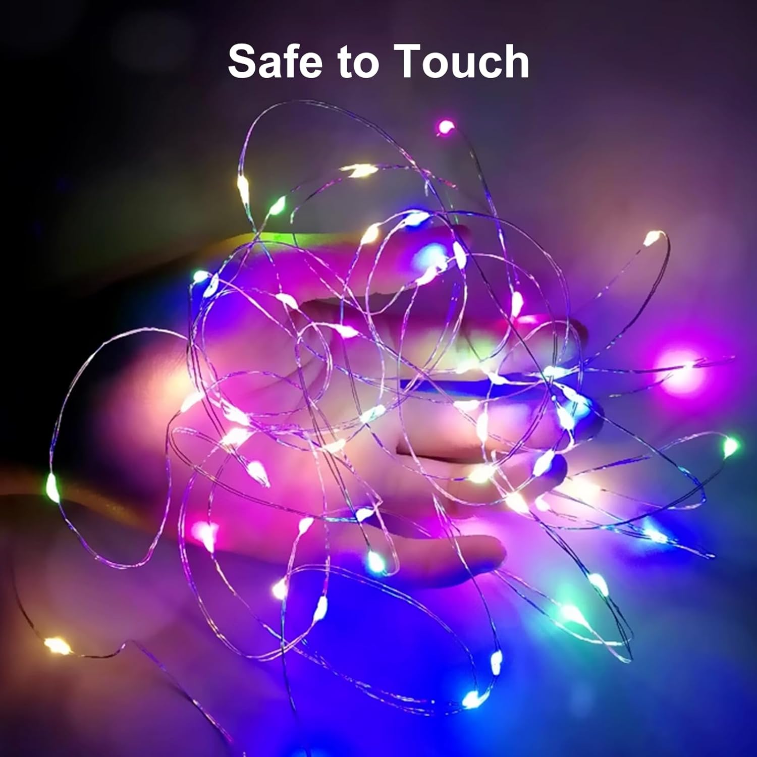 Fairy Lights Battery Operated, 12 Pack Colorful Mini String Lights 20 Led 7Ft Waterproof 3 Lighting Modes For Bedroom, H