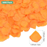 3000-Pack Silk Artificial Flower Rose Petals, 1.97X1.97 Inch Silk Rose Petals Wedding Faux Flowers For Wedding/Party/Aisle Runner/Bridal Shower/Table Decor [Orange]