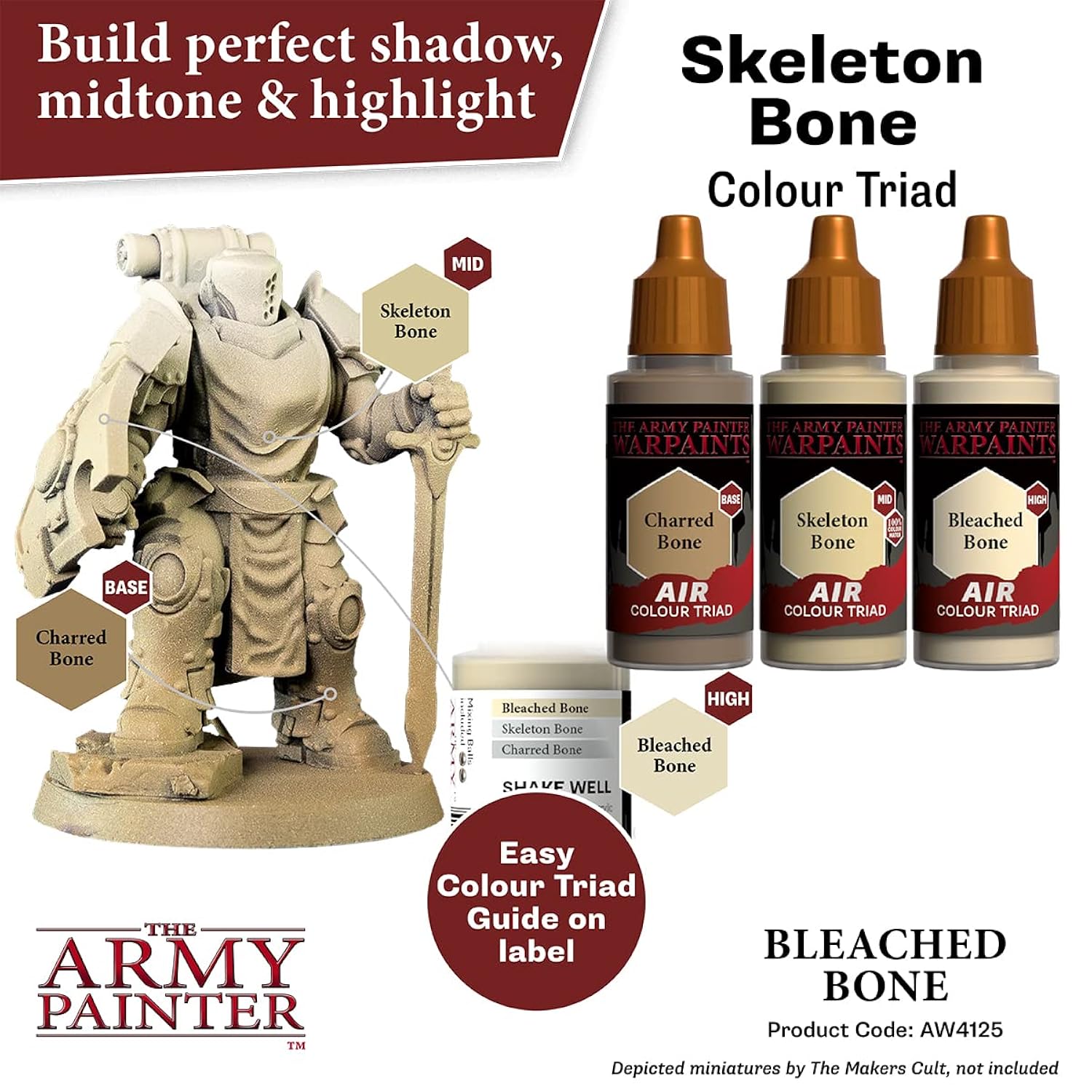 Warpaints: Acrylics: Air Bleached Bone – 1X 18Ml Acrylic Paint By Hobby Paint – Dungeons And Dragons Miniatures, Warhammer 40K Miniatures, Models – Ttrpg D&D Dnd