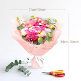 Crochet Flower Bouquet Pink, Valentine'S Day Crochet Bouquet Of Flowers, Pink Rose Handmade Knitted Flowers For Wedding, Anniversary, Birthday, Gift For Women