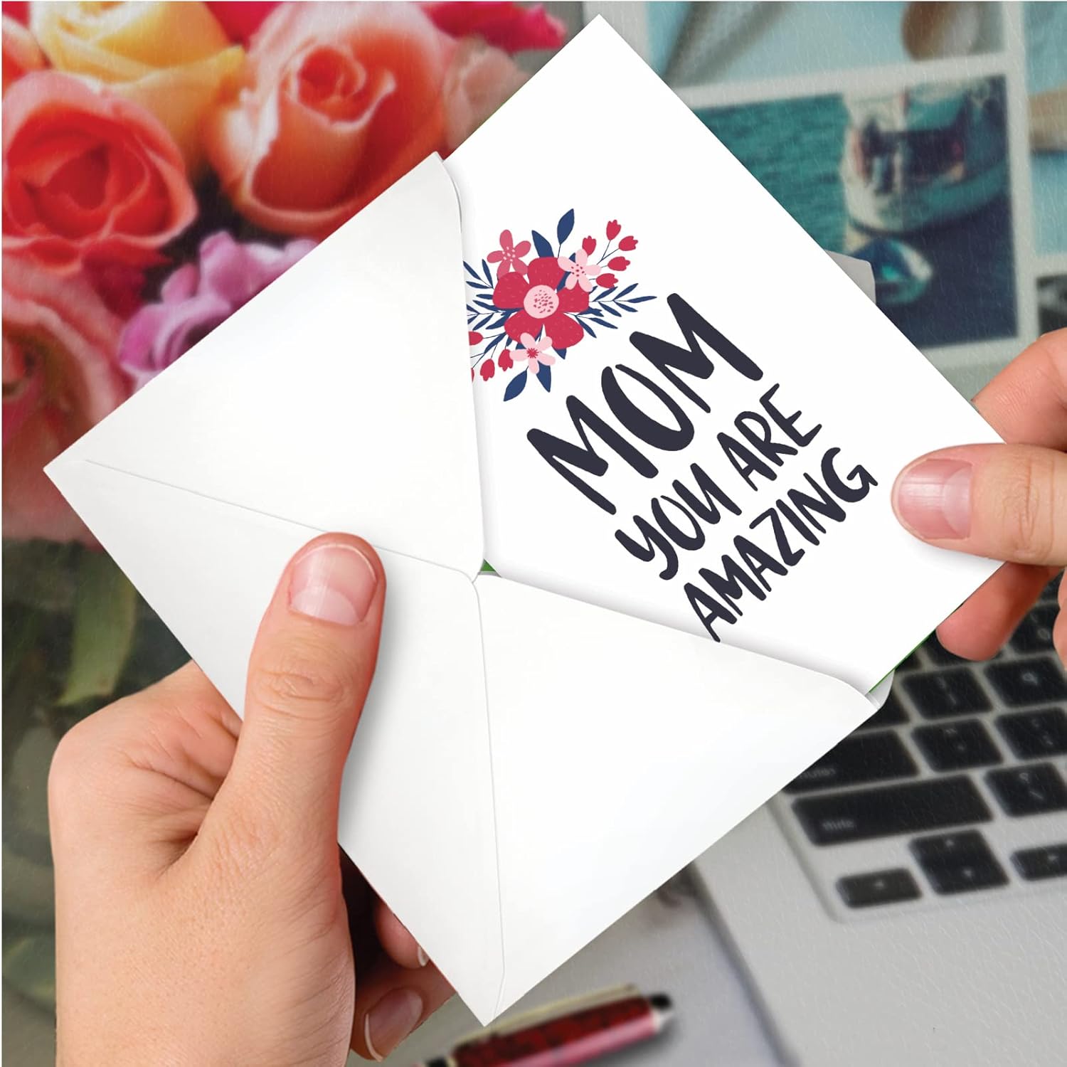 Mother'S Day Greeting Card With 5 X 7 Inch Envelope (1 Card) Momamazing Mom-Amazing Day C10351Bmdg