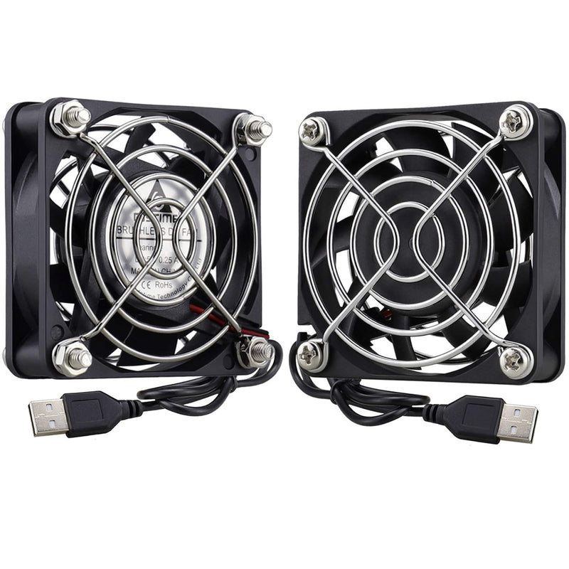 2-Pack 60Mm X 15Mm Usb Fan 5V Brushless Dc Cooling Fans For Pc Computer Case C