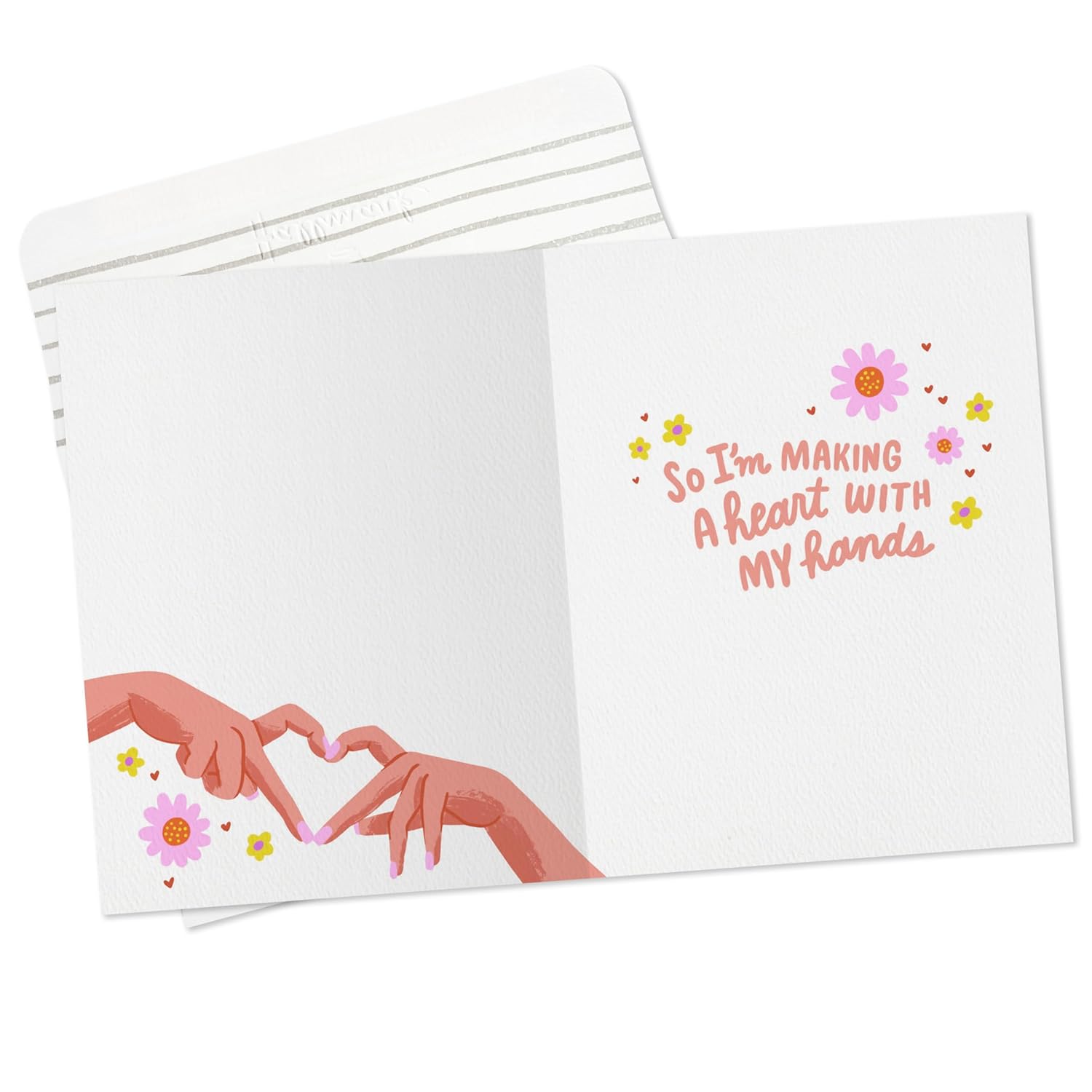 Hallmark Good Mail Mother's Day Card (Heart Hands) for Birthdays, Love, Valentine's Day, Thinking of You