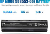 MU06 Laptop Battery Replacement for HP Pavilion G6 G7 G62 DV6 CQ42 5200mAh