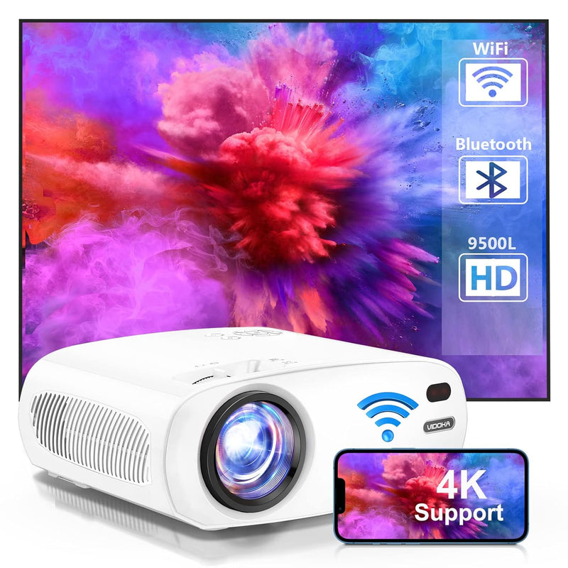 [Upgraded] Projector With Wifi And Bluetooth, 9500L Native 1080P Projector Fhd