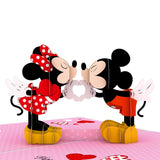 Valentines Day Card For Her, Him - 3D Disney Pop-Up Cards - Mickey Mouse - Love You Lots! - 5" X 7" - Blank Notecard & Envelope Included