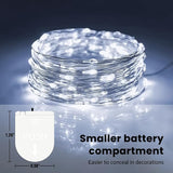30 Pack Battery Operated Fairy Lights 7FT 20 LED Warm White Mini String Lights Waterproof Copper Wire Twinkle Lights for Wedding Party Decor